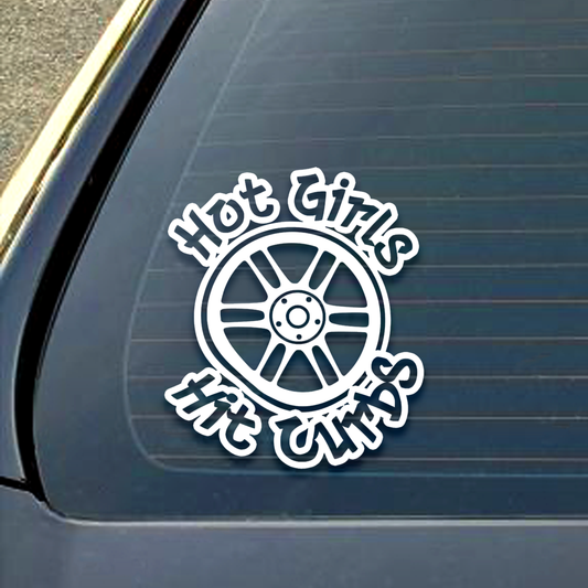 Hot Girls Hit Curbs Decal
