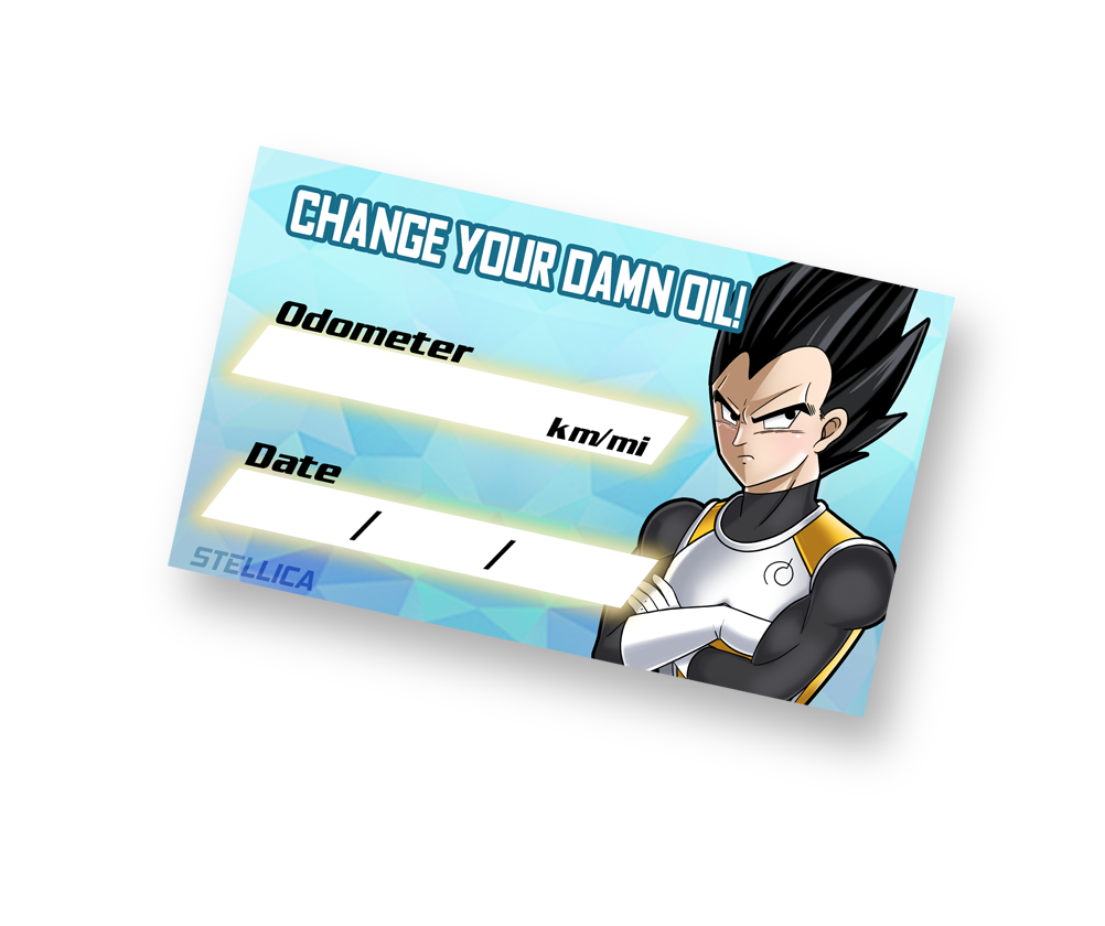 Vegeta Oil Change (Dry Erase!)